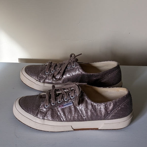 Superga Micro Sequin 2750 Metallic Low Top Sneakers - Picture 2 of 8